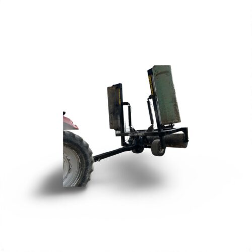 A pair of foot rests attached to the back of a vehicle.