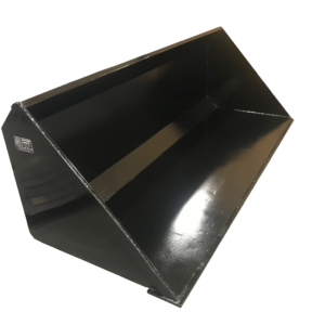 A black plastic object is shown on the ground.