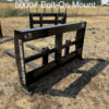 Heavy-duty 5000# bolt-on mount for equipment attachment.