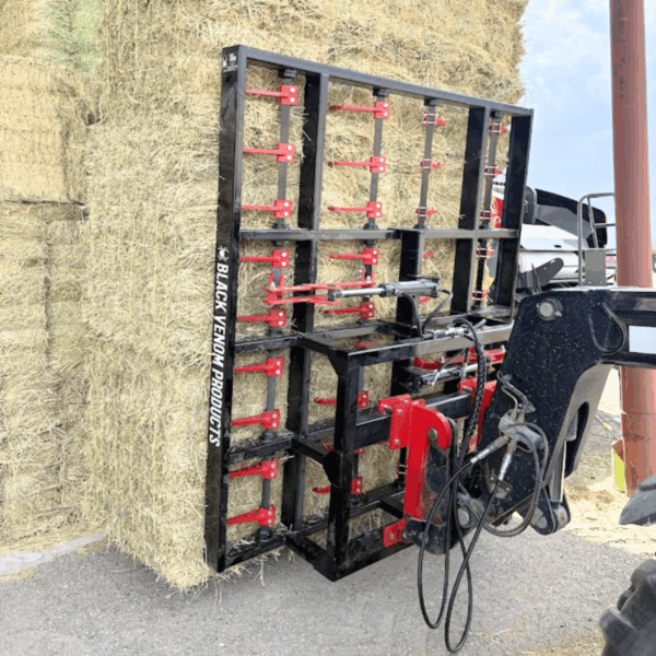 upright hay grapple tractor attachment