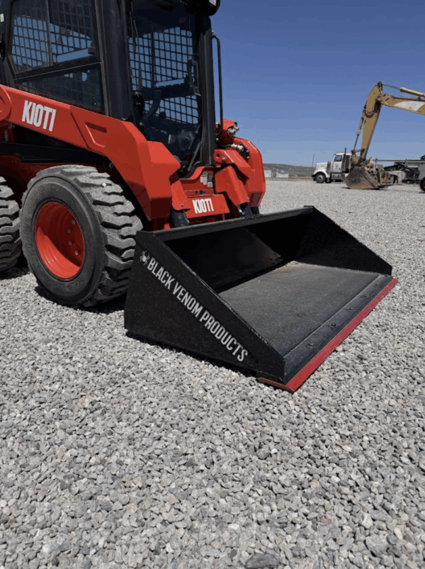 Black Venom Low profile skid steer bucket